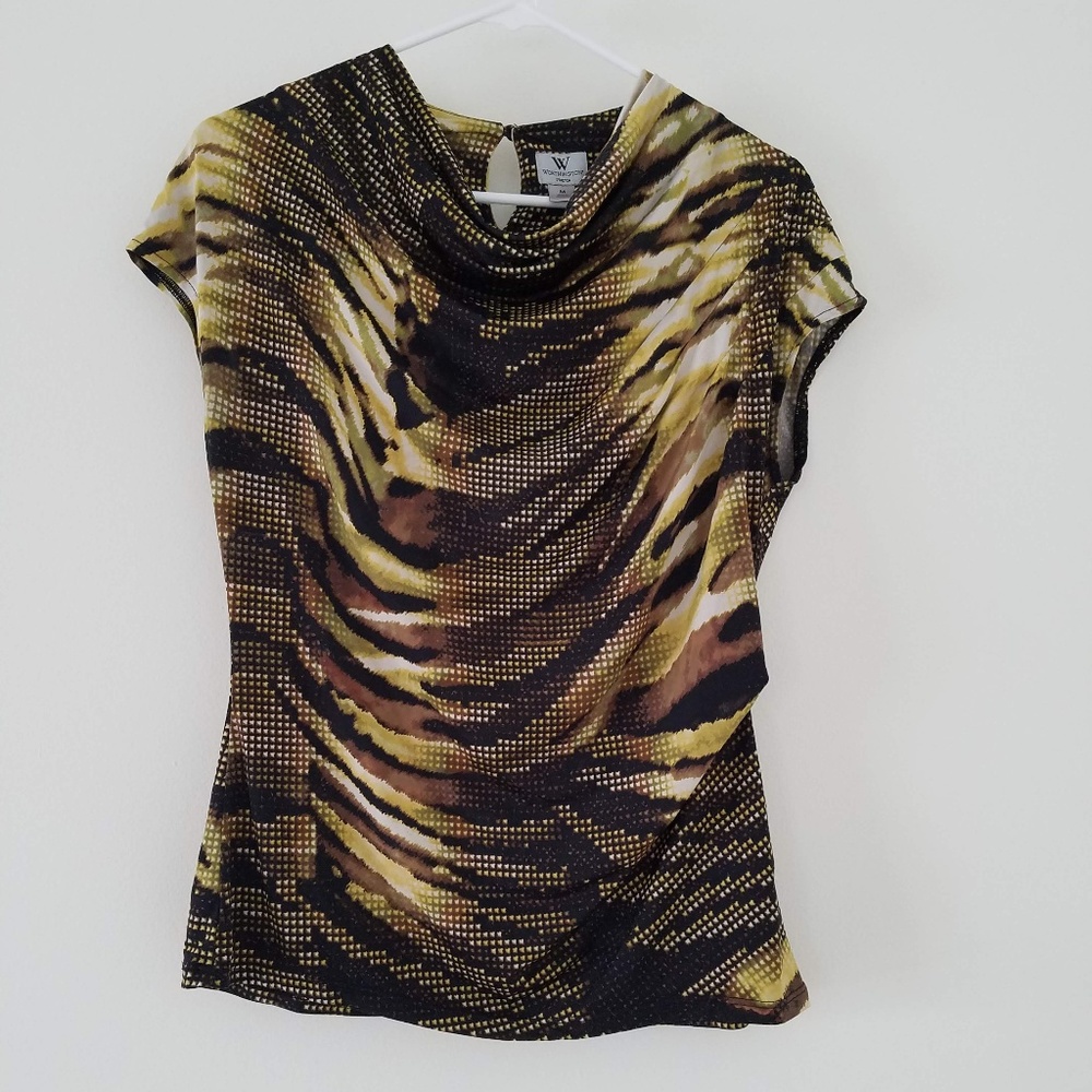 Worthington Women's Short Sleeved Top, Size Medium